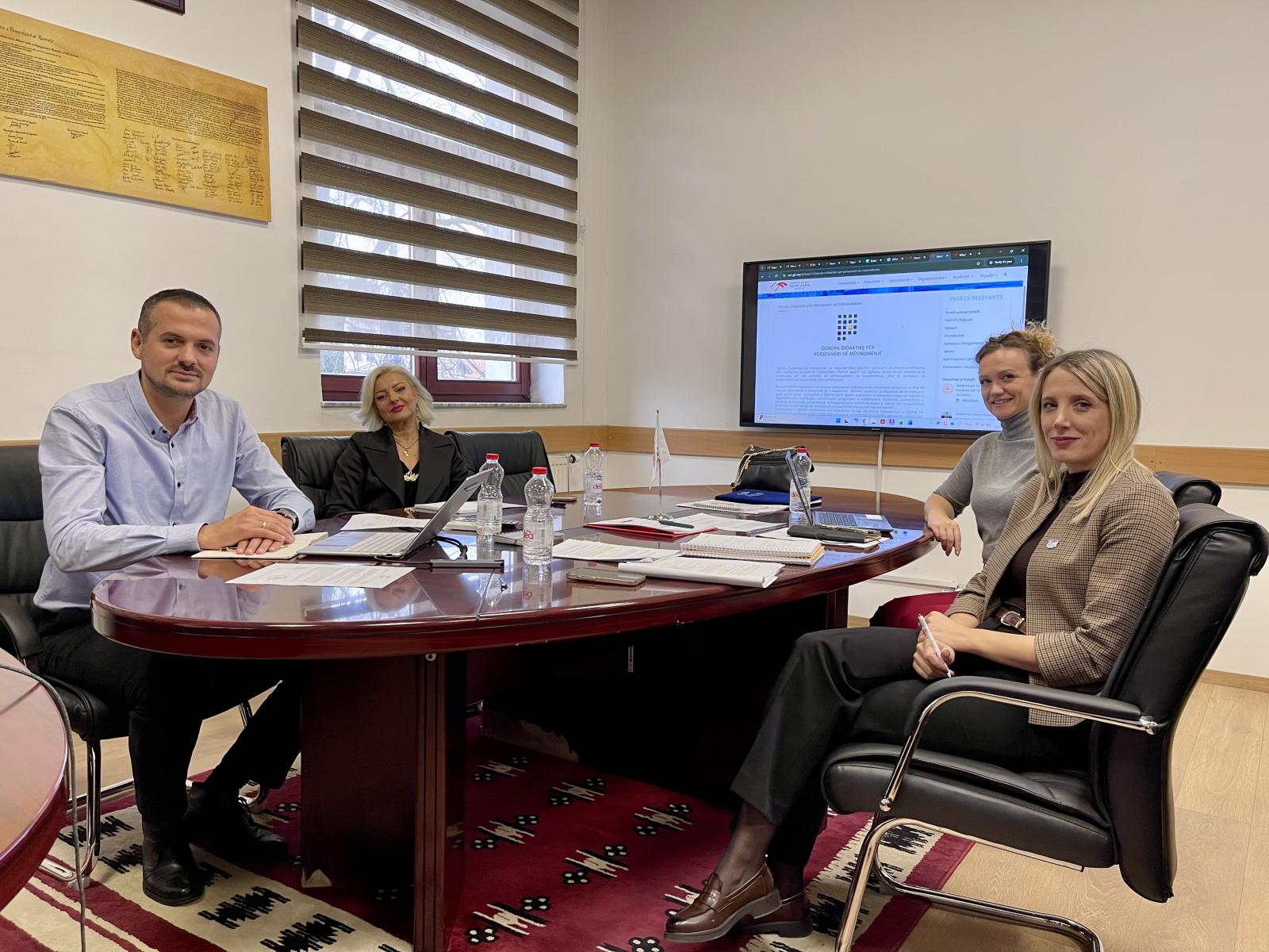 Work Meeting at the University “Fehmi Agani” in Gjakova on Advancing the Didactic Center for Excellence in Teaching