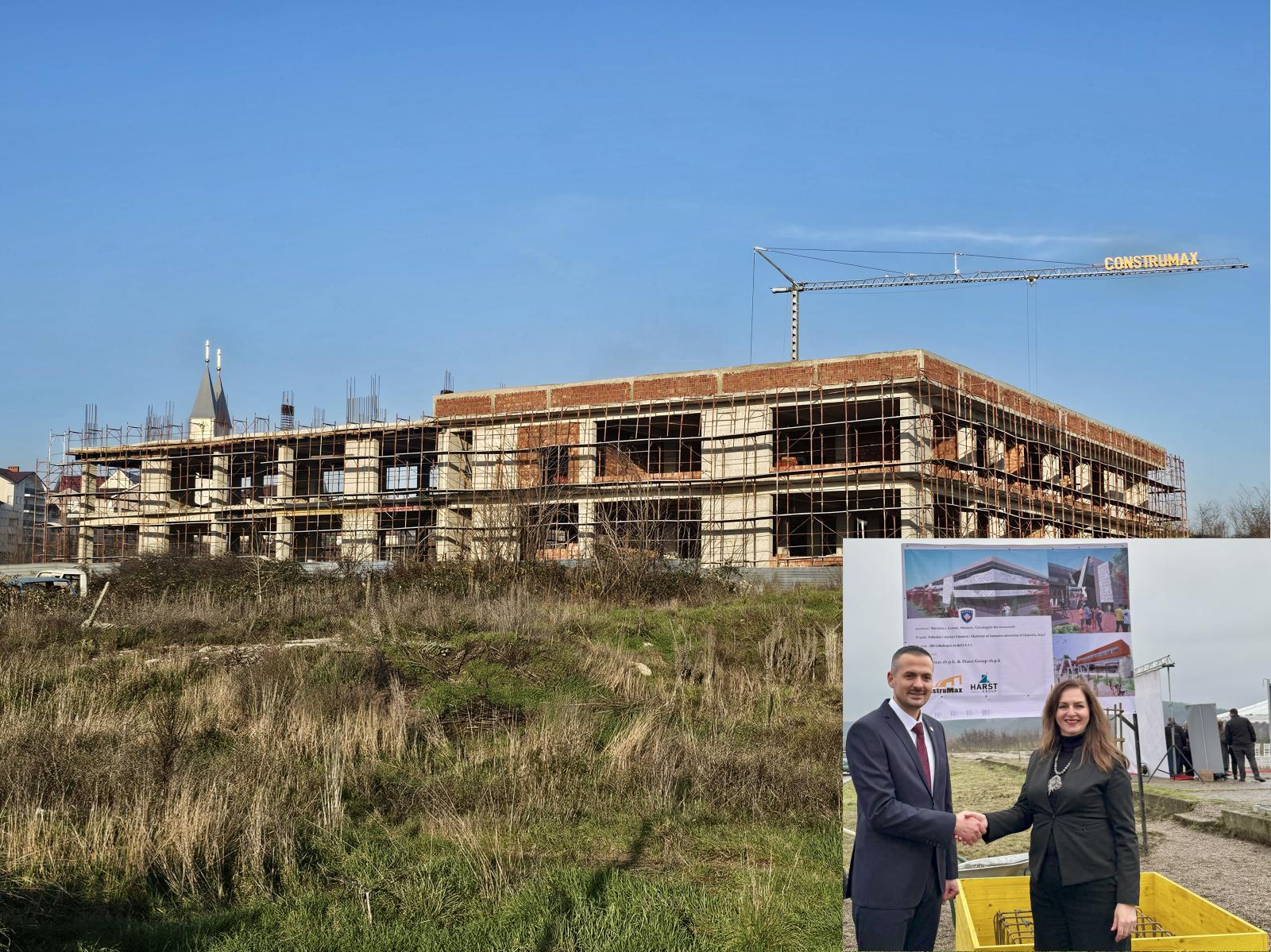 Përvjetori i parë nga vënia e gurëthemelit të Kampusit Universitar: Punimet në ndërtimin e Objektit të Fakultetit të Mjekësisë avancojnë dukshëm